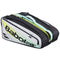 The Babolat RH Pro 4 Racket Padel Bag in Black/Multi features bold Babolat branding, multiple zippered compartments, and a large capacity—ideal for carrying all your padel gear.