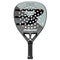 The Bullpadel HACK 04 Comfort 2026 Padel Racket – Grey features a dynamic power design with a large "B" logo, multiple round holes, grey and black colors, and a black grip handle.