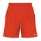 Orange Alert athletic shorts with an elastic waistband, featuring "HEAD" in white text on the bottom right corner. The HEAD Vision Power Men's Padel Shorts offer a 4-way stretch and Moisture Transfer Microfiber, presenting a simple yet sporty design.