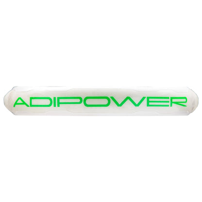 A white rectangular sports grip highlights the "ADIPOWER" name in bold green letters, embodying its heritage from the ADIDAS Adipower Light 3.3 Padel Racket for improved control on your game.