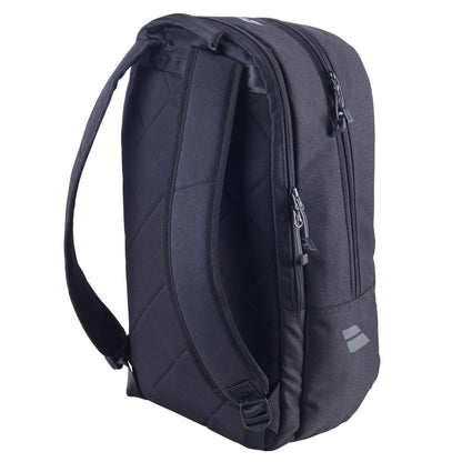The Babolat Court Lite Padel Backpack - Black by Babolat offers quilted padding, two zippered compartments, adjustable straps, and a small front logo—ideal for everyday use as your padel backpack or racket bag.