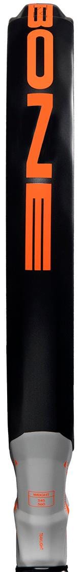 A black adidas ADIDAS Metalbone Team Light 2026 padel racket with bold orange "BOOM" text and gray handle with orange accents—perfect for advanced players seeking standout style.