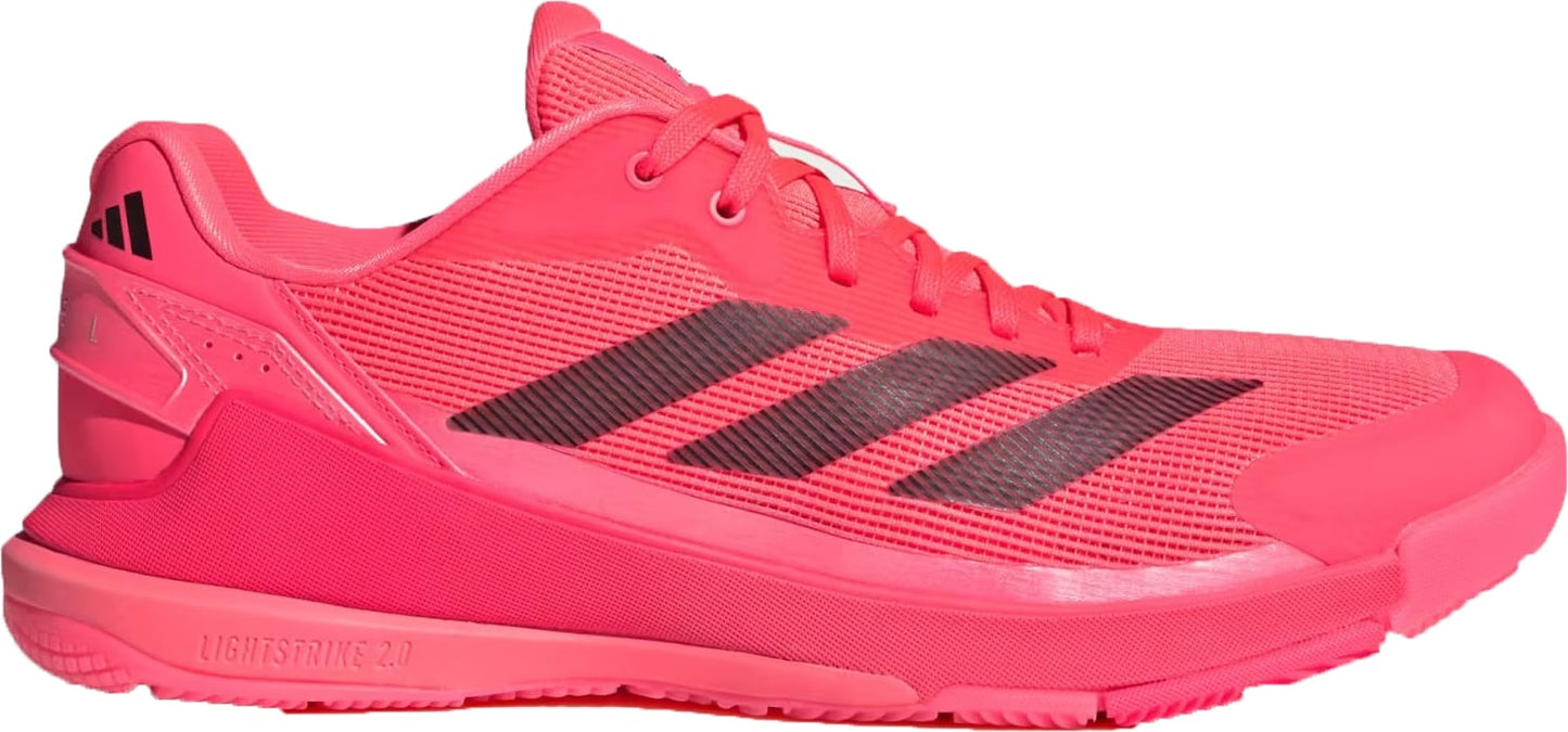 The adidas Crazyquick LS Mens Padel Shoes in Solar Turbo/Core Black/Lucid Red feature a breathable mesh upper, cushioned Lightstrike 2.0 sole, lace-up closure, and multi-directional grip—sleek, lightweight, and perfect for padel or running.