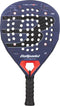 The Bullpadel Neuron 2027 Padel Racket by Bullpadel is a blue racket accented with a prominent white “B” logo, perforated holes, and a black grip handle. Equipped with innovative PrismLock technology and a HardEva core, it is crafted to deliver exceptional performance on the padel tennis court.